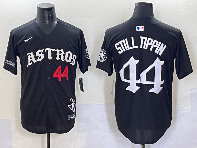 Men 2025 Houston Astros #44 Still Tippin Black Seven generations Joint Name Nike MLB Jersey style 7->houston astros->MLB Jersey